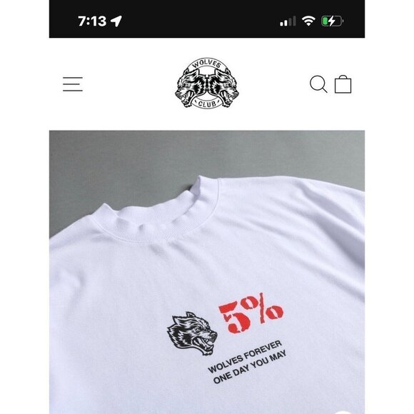 Darc Sport 5% Forever  Premium Tee White Rich  Piana Collab "One Day You… - Picture 2 of 3